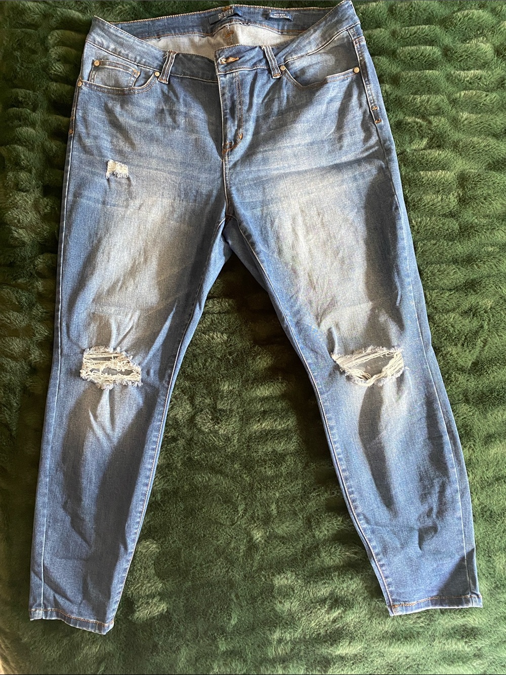 Revelry Light Blue Distressed Skinny Jeans